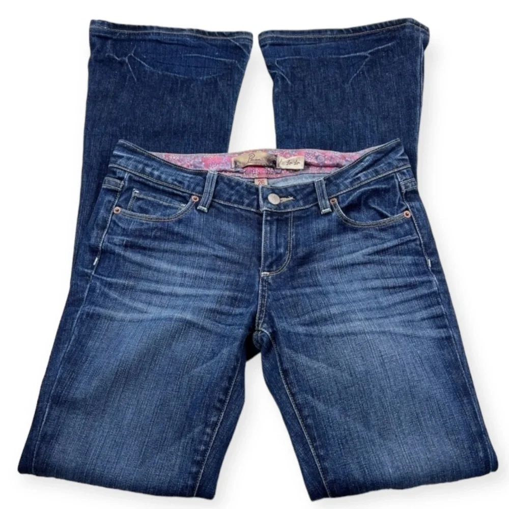 PAIGE Lou Lou Flare Stretch Jeans 26 Dark Wash